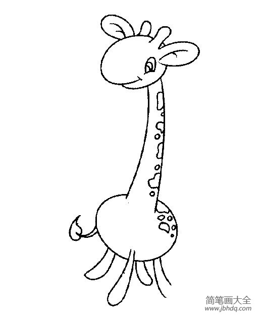 长脖子长颈鹿怎么画