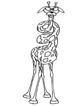 小学生关于长颈鹿的简笔画