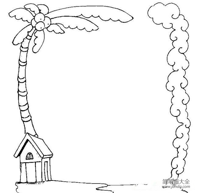 幼儿园椰子树简笔画