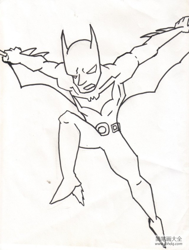 蝙蝠侠简笔画图片