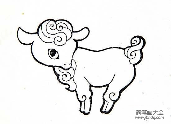 关于羊的简笔画画法