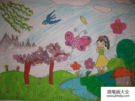 儿童画 美丽的公园