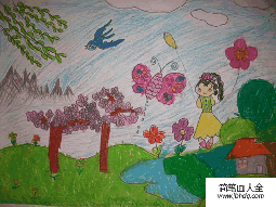 儿童画 美丽的公园