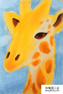 儿童画 长颈鹿