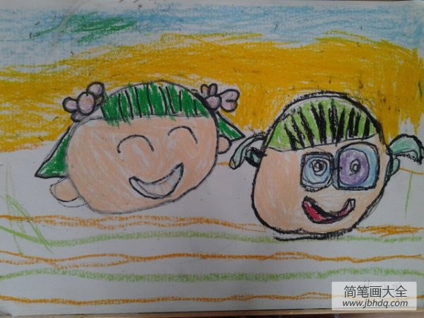 庆祝中秋节儿童画-中秋全家团圆
