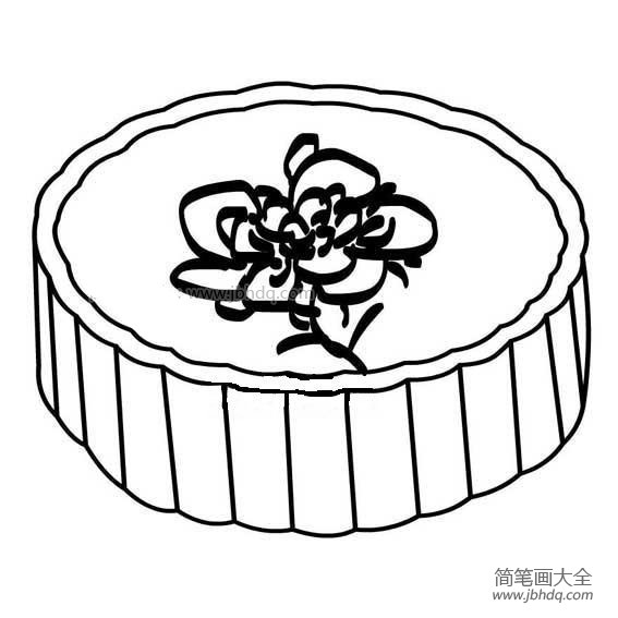 2016八月十五中秋节的月饼简笔画