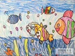 大鱼吃小鱼儿童画画作品