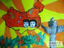 爱我中华,国庆节儿童画作品欣赏