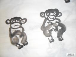两只小猴子