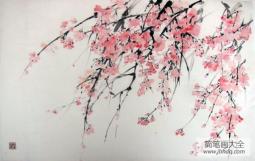 樱花雨关于春天的国画