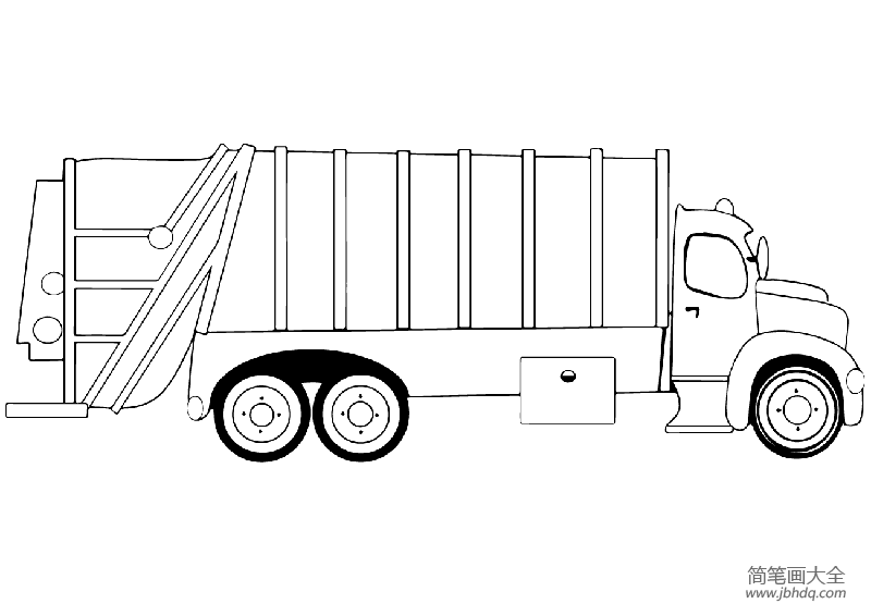 垃圾车的画法简笔画