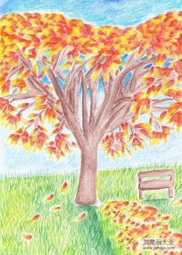 秋天的大树儿童画