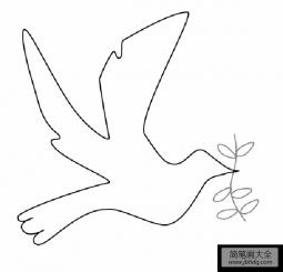 最简单的和平鸽画法