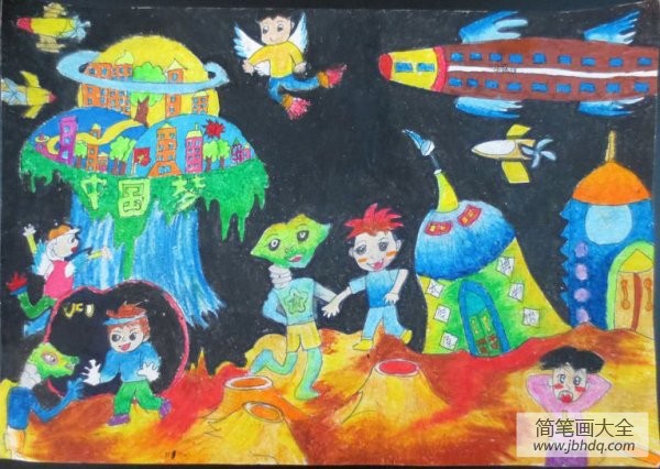 我的中国梦儿童画画作品