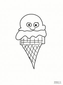 可爱冰淇淋的简笔画图片