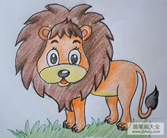 教小朋友画一头小狮子