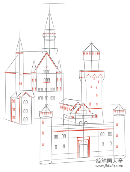 如何画新天鹅城堡