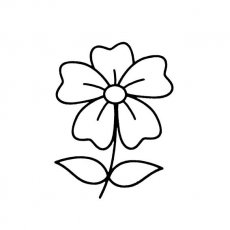 幼儿花朵简笔画图片 幼儿黑白简笔画花朵