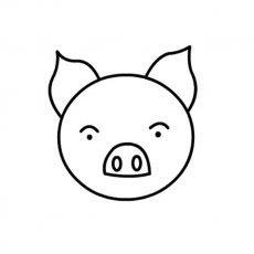 动物简笔画猪 幼儿简笔画动物