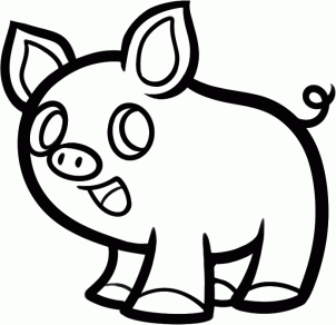 动物简笔画猪 幼儿简笔画动物
