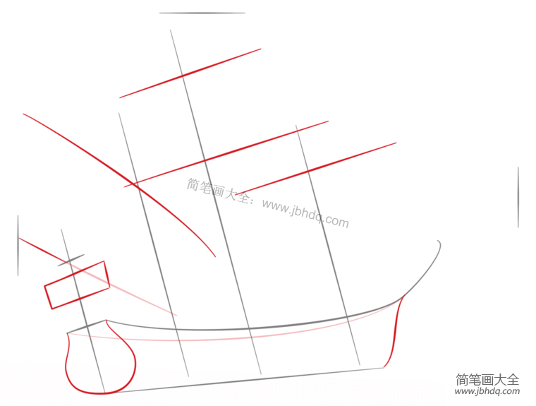 如何画一个海盗船
