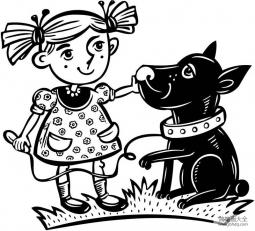 小女孩和她的狗
