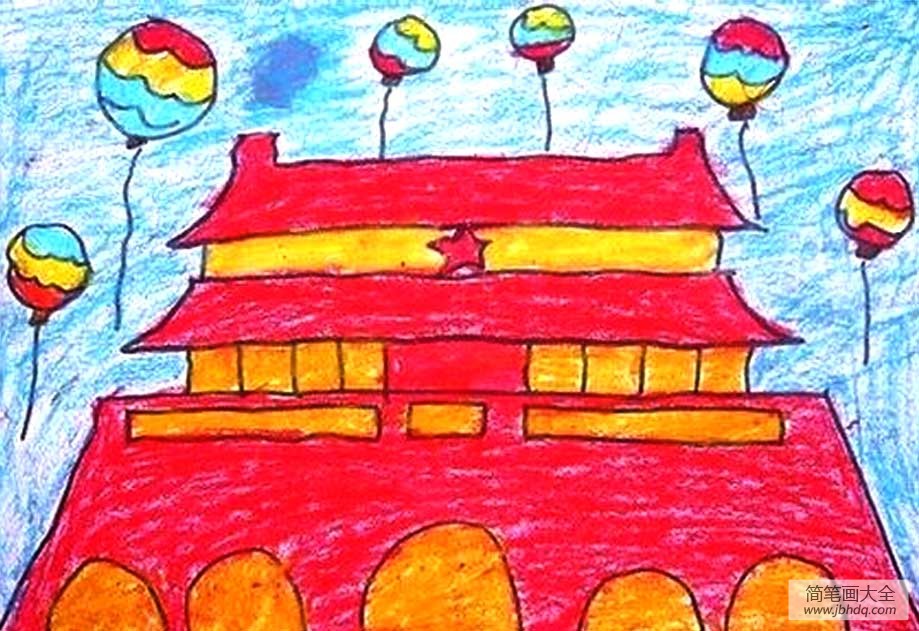庆祝抗战胜利70周年儿童画-我爱中国