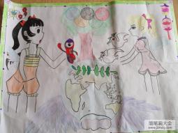 抗战七十周年儿童画-愿和平永驻