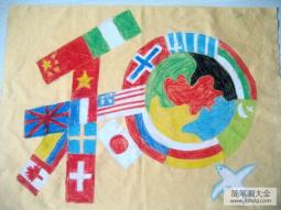 纪念反法西斯儿童画-和平