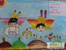 抗战胜利70周年儿童画-和平使者