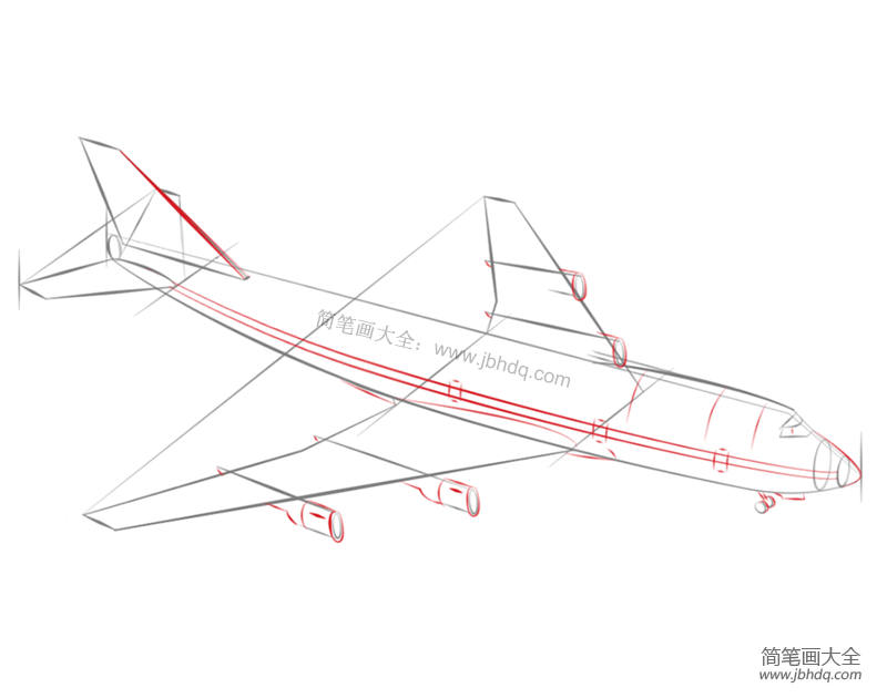 如何画一个飞机
