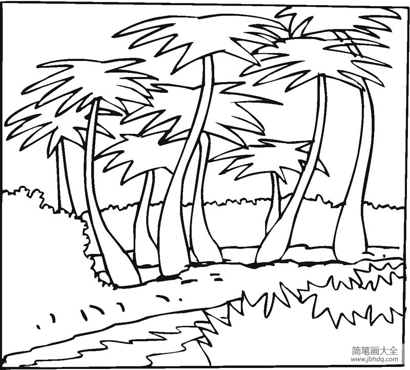 简易画椰子树
