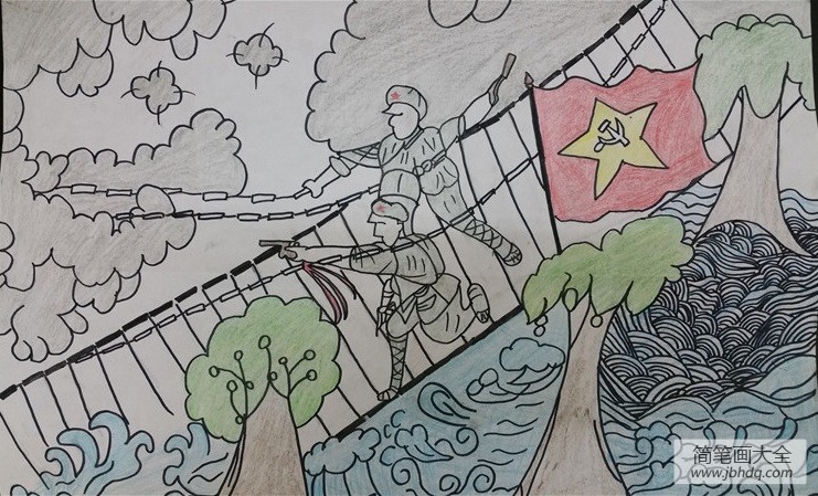 2016纪念红军长征胜利80周年儿童绘画