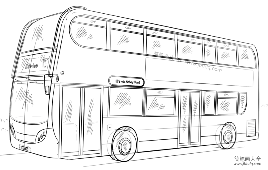 如何画双层巴士