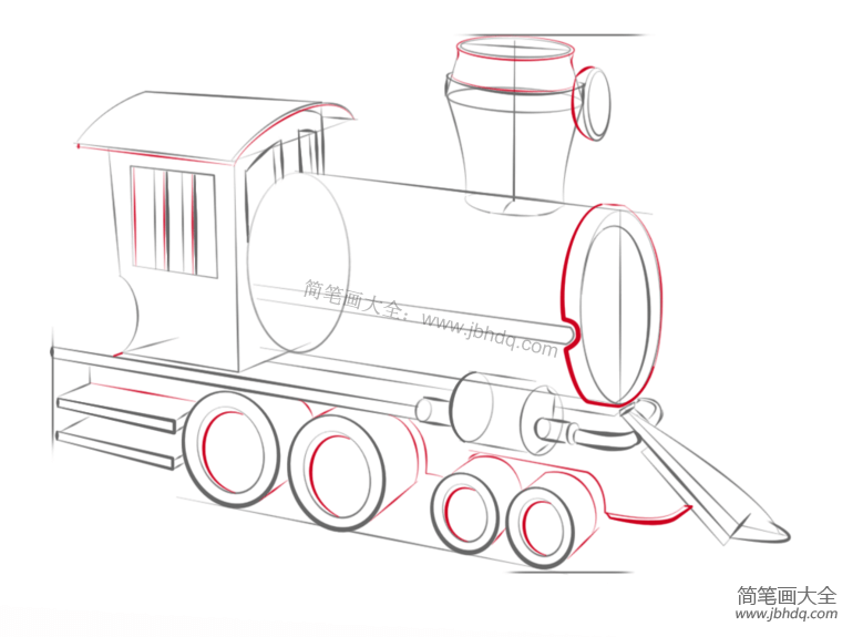如何画蒸汽火车