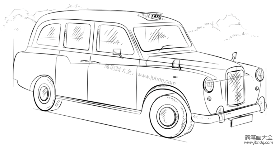 如何画一个伦敦出租车