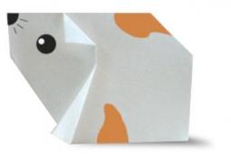 幼儿手工折纸--可爱的仓鼠