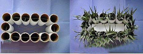 废物利用手工：用卷纸筒手工做花瓶!