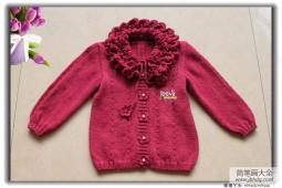 手工织毛衣：3-6岁女宝宝洋气毛衣开衫!