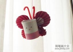 幼儿手工：卫生纸筒手工制作可爱蝴蝶