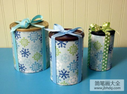 废物利用手工小制作：奶粉罐DIY的礼品包装盒