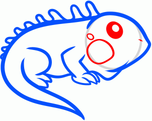 如何画鬣蜥简笔画