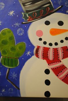 打招呼的雪人冬天儿童画作品在线看