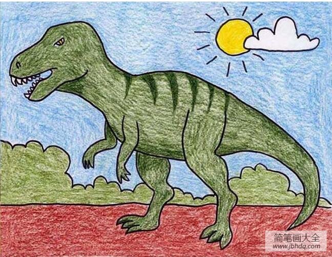 画恐龙一等奖儿童画图片