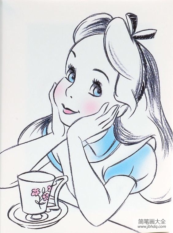 爱丽丝漫游奇境记卡通人物绘画图片欣赏
