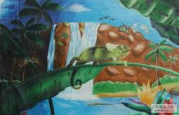 国外儿童画-热带雨林