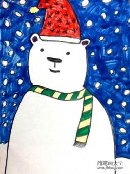 看雪的白熊国外水彩画作品在线看