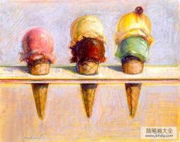 最爱的冰淇淋国外油画作品欣赏