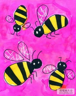 一群小蜜蜂国外昆虫动物画图片分享