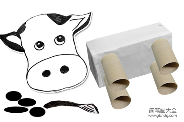 幼儿手工制作奶牛立体手工制作奶牛